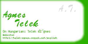 agnes telek business card